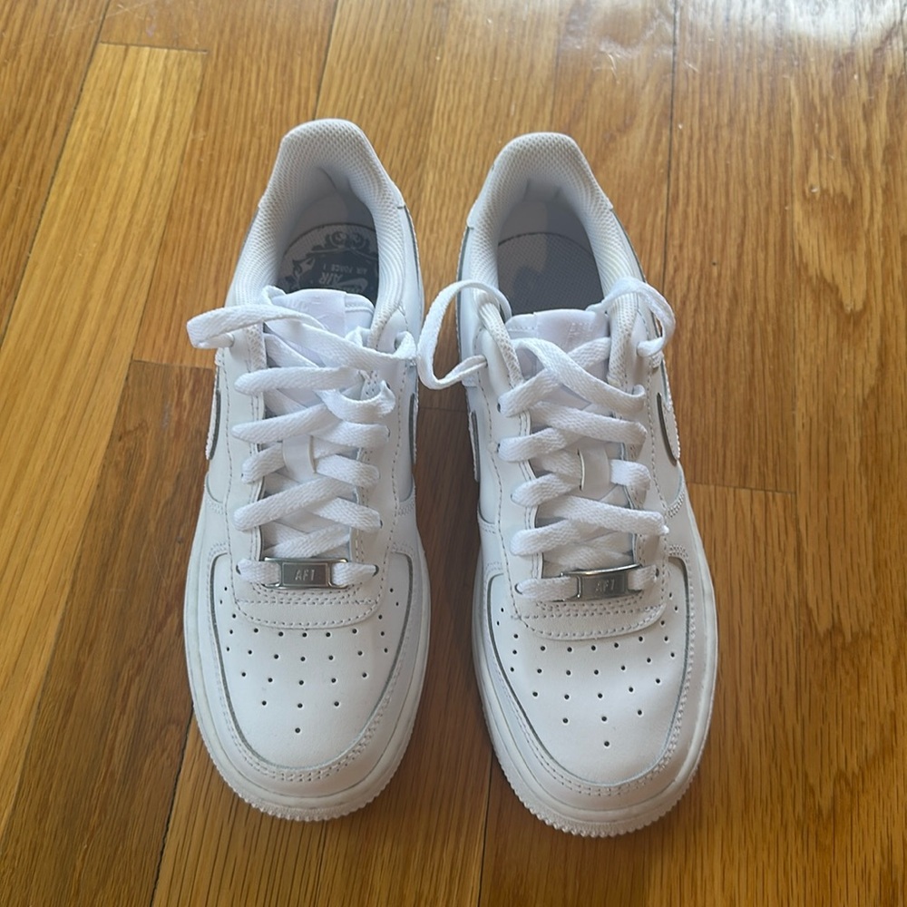 Nike Kids White Leather Sneakers